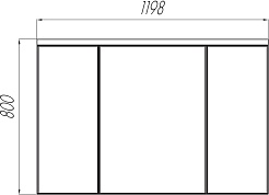 Акватон Зеркальный шкаф Брук 120 – фотография-5